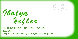 ibolya hefler business card